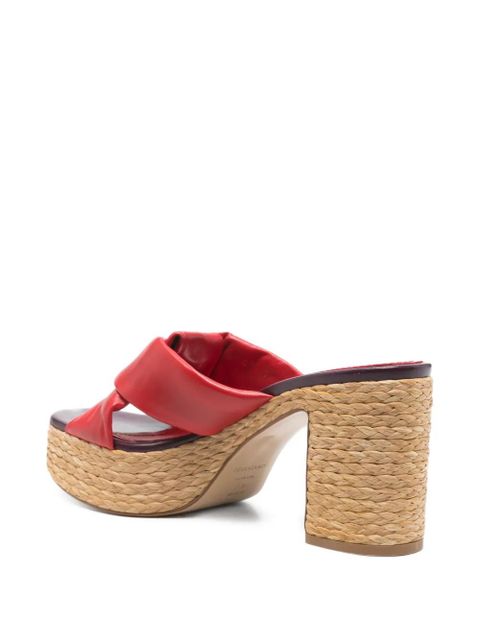 Ferragamo 90mm knot-detail platform sandals - Red