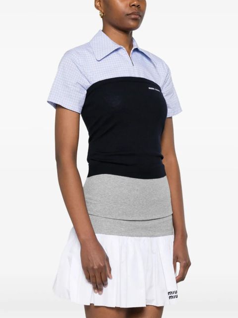 Miu Miu virgin-wool top - Blue