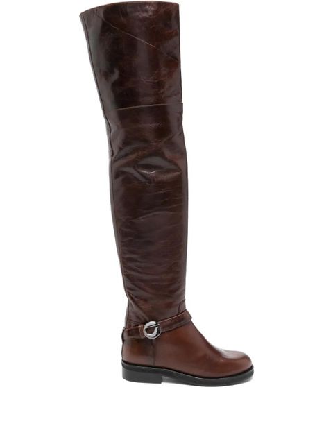 Coperni leather over-the-knee boots - Brown - zdjęcie produktu nr 1