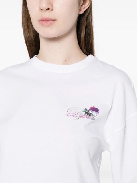 Diesel T-Cropyn floral T-shirt - White