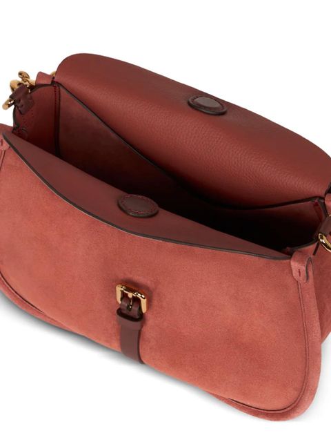 ETRO medium Pony suede buckle shoulder bag - Red