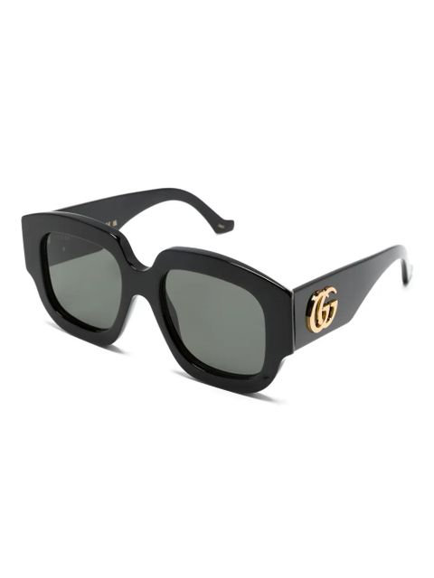 Gucci Eyewear Double G oversize-frame sunglasses - Black - zdjęcie produktu nr 2