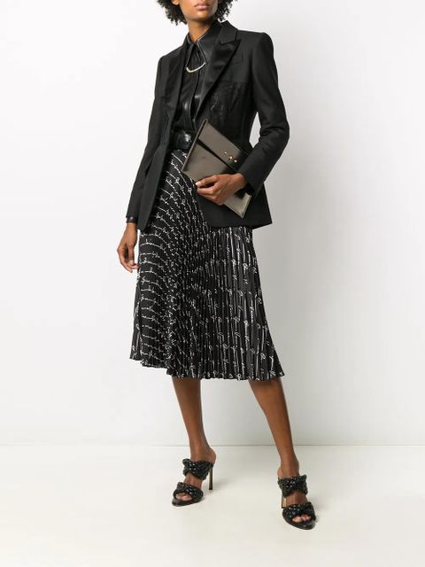 Alexander McQueen lace-panel blazer - Black - zdjęcie produktu nr 2