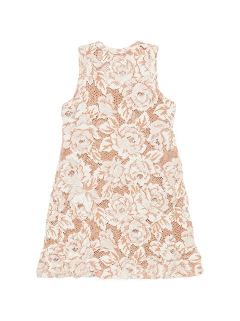 Comme Des Garçons floral-lace sleeveless T-shirt - Neutrals - zdjęcie produktu nr 2