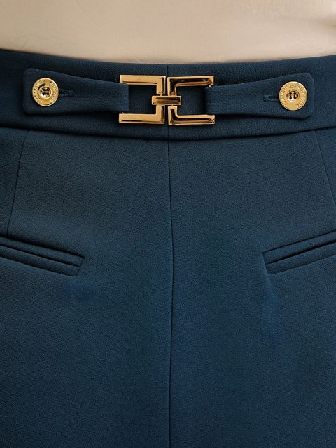 Elisabetta Franchi spodnie damskie proste high waist PA09956E2