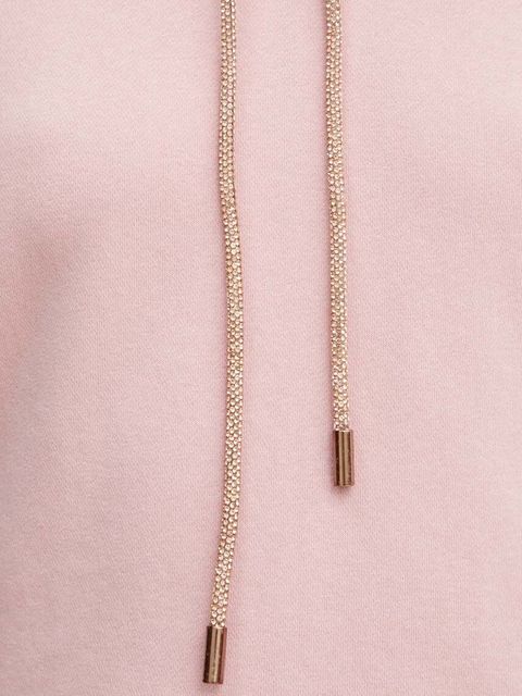 Silvian Heach bluza bawełniana LINDER damska kolor różowy z kapturem gładka GPA24338FE