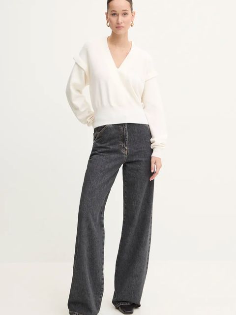 IRO sweter wełniany damski kolor beżowy lekki WM12AZURA - zdjęcie produktu nr 2