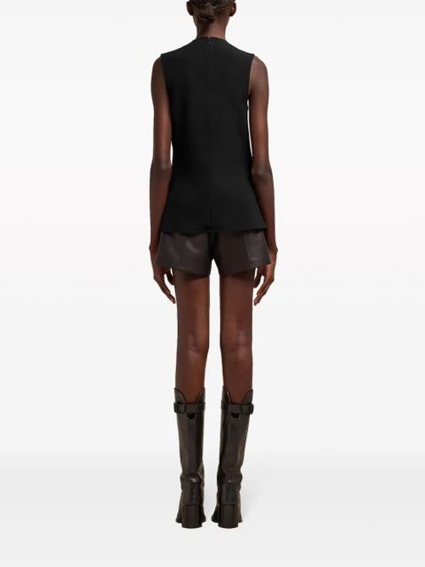 AMI Paris crepe tank top - Black