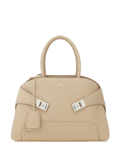 Ferragamo stud-embellished structured tote bag - Neutrals - zdjęcie produktu nr 1