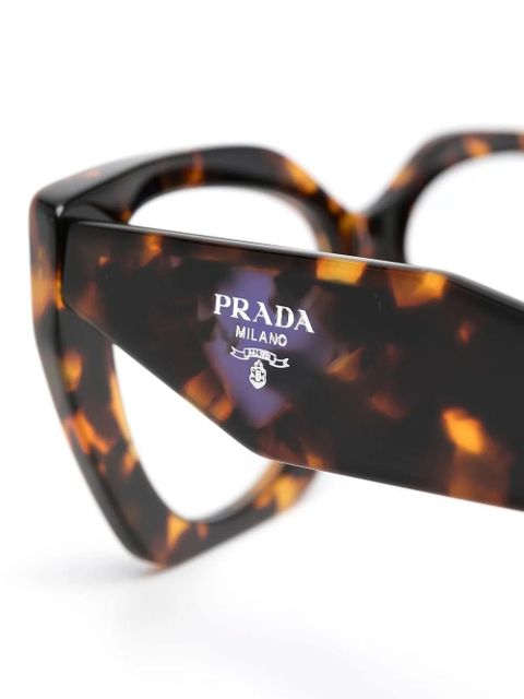 Prada Eyewear square-frame glasses - Brown - zdjęcie produktu nr 2