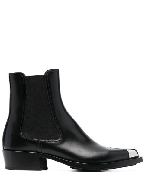 Alexander McQueen toe-cap 35mm leather boots - Black - zdjęcie produktu nr 1