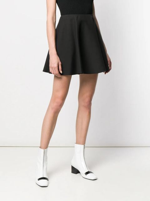Valentino Garavani flounced crepe skirt - Black