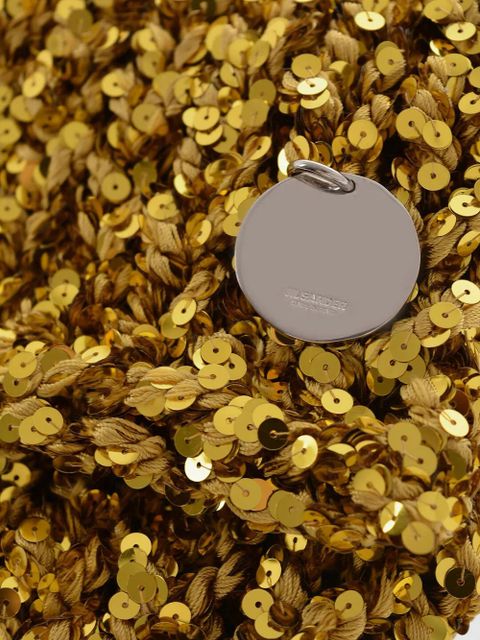 Jil Sander sequin-embellished shoulder bag - Gold