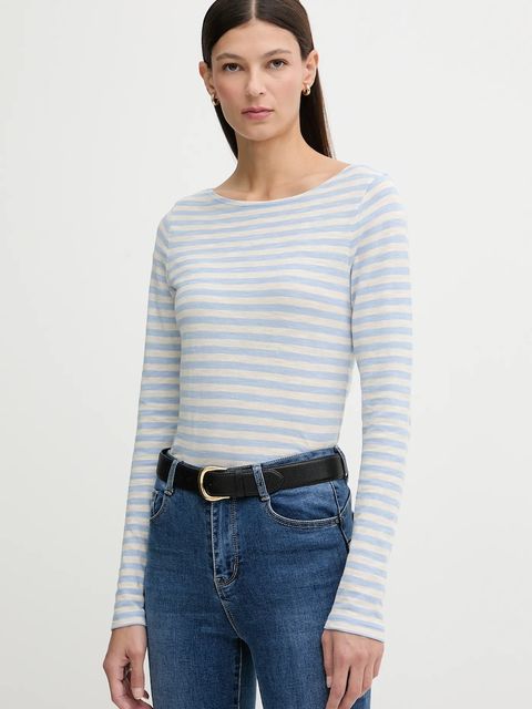 Marc O'Polo longsleeve bawełniany kolor niebieski 600219652597 - zdjęcie produktu nr 1