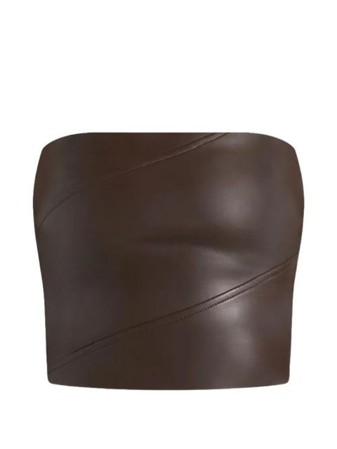Manière De Voir Evie panelled bandeau top - Brown