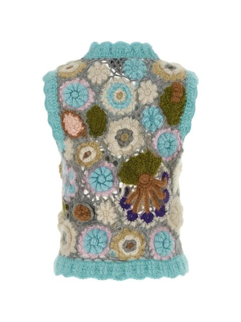 GANNI Dreamy Floral crochet vest - Blue - zdjęcie produktu nr 2