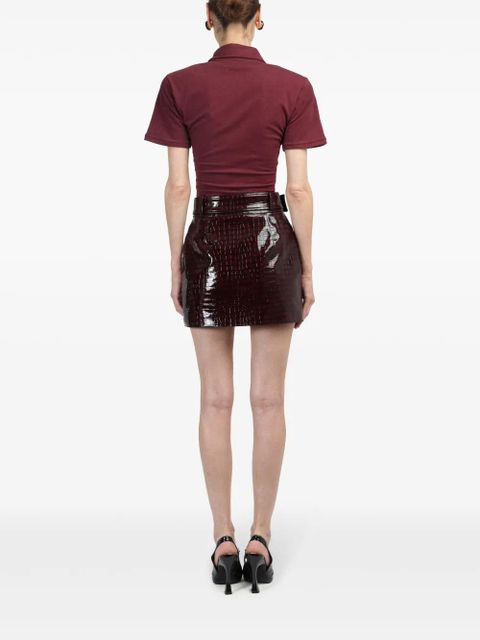 Rowen Rose belted mini skirt - Red