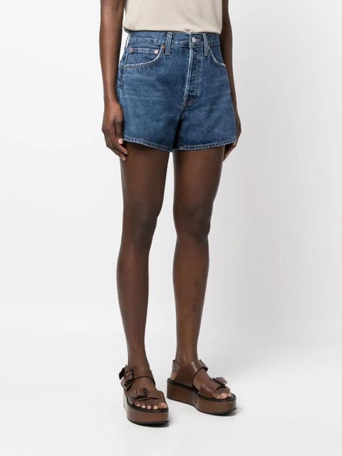 AGOLDE high-waist denim shorts - Blue