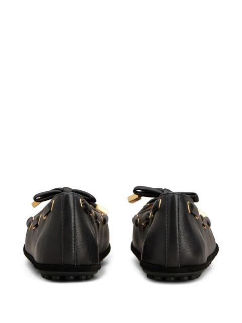 Tod's bow-detail ballet flats - Black