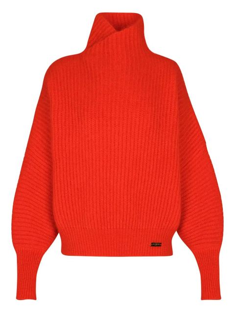 Balmain ribbed turtleneck jumper - Red - zdjęcie produktu nr 1