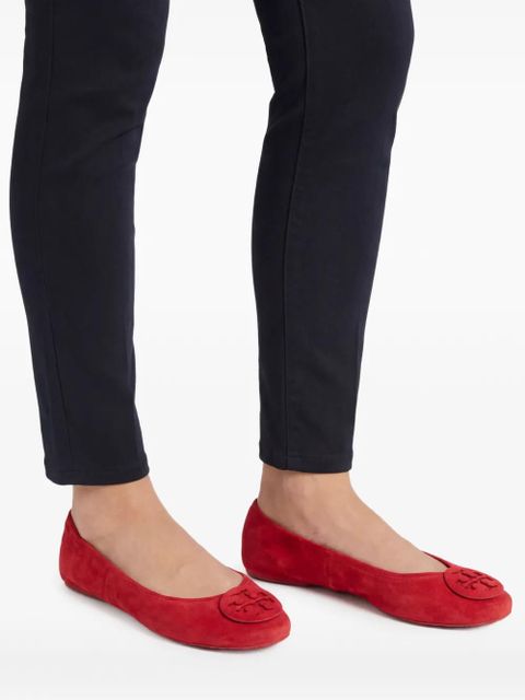 Tory Burch Reva logo detail ballet flats - Red