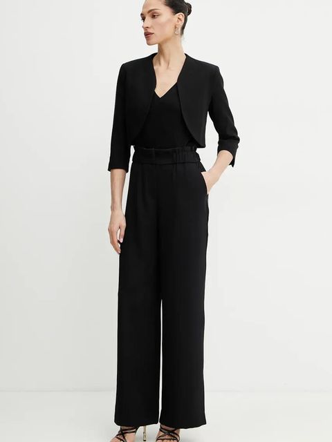 Morgan spodnie PBIRD damskie kolor czarny proste high waist PBIRD - zdjęcie produktu nr 2