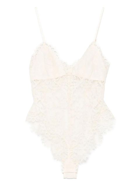 ZIMMERMANN Lace Teddy bodysuit - Neutrals - zdjęcie produktu nr 1