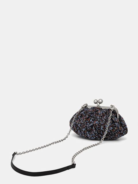 Weekend Max Mara torebka z dodatkiem wełny ACCENNI kolor niebieski 2615511154600