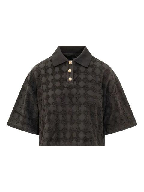 AMIRI MA Quad textured-pattern polo shirt - Black - zdjęcie produktu nr 1