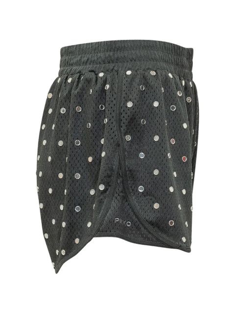PINKO mesh strass shorts - Black