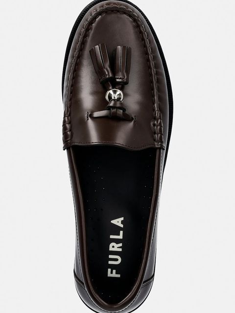 Furla mokasyny skórzane College Loafer