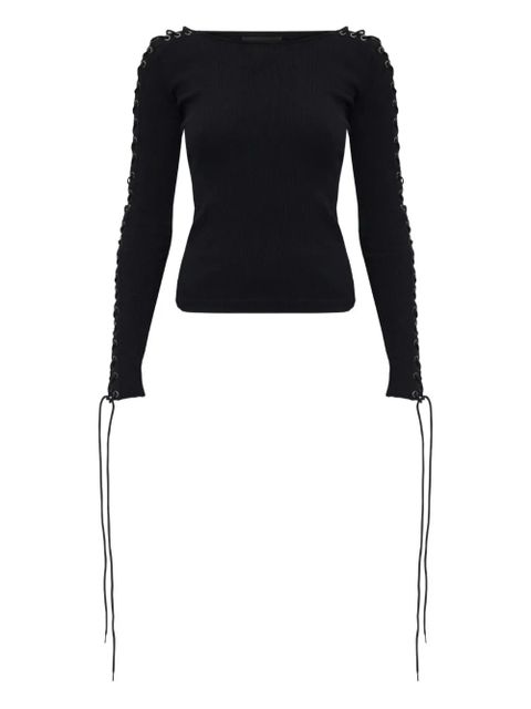 Balenciaga Eyelet lace-up top - Black - zdjęcie produktu nr 1