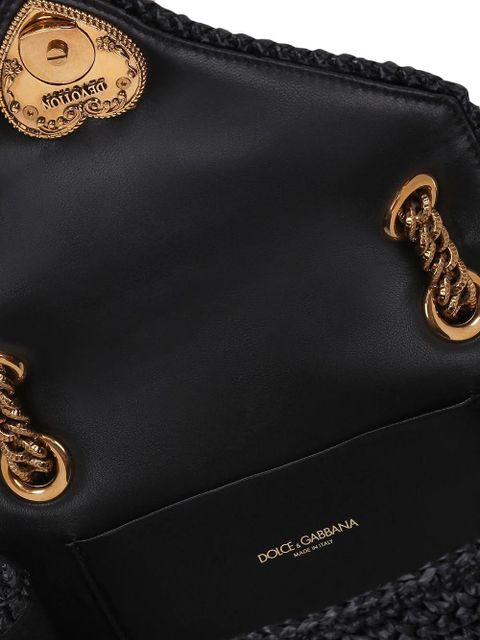 Dolce & Gabbana Devotion woven crossbody bag - Black