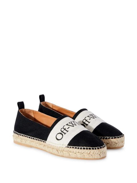 Off-White Bookish logo-band espadrilles - Black