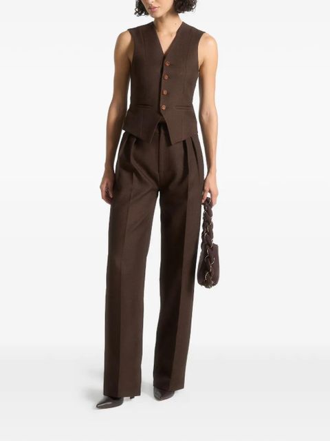 Manière De Voir Julie twin-pleat tailored trousers - Brown - zdjęcie produktu nr 2