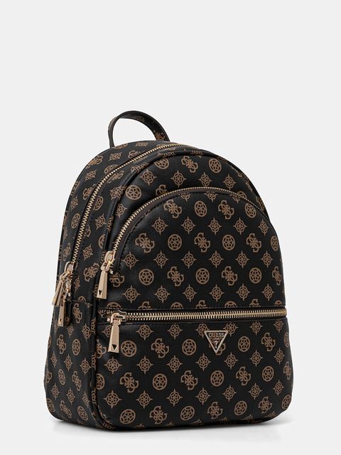 Guess plecak MANHATTAN damski kolor brązowy mały wzorzysty HWPG71 18330