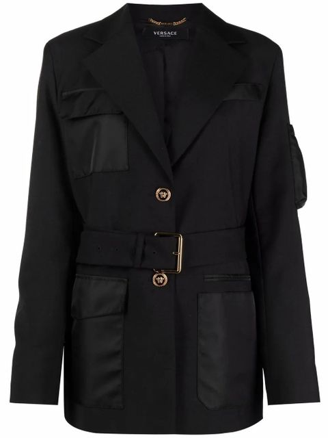 Versace long-sleeve belted jacket - Black - zdjęcie produktu nr 1
