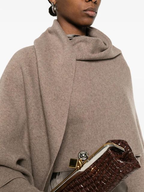 Magda Butrym draped long-sleeve cardigan - Neutrals