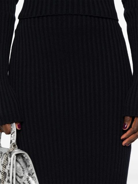 Balenciaga ribbed maxi skirt - Blue