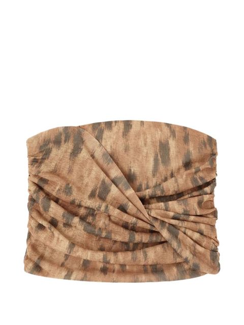 GANNI animal-print top - Neutrals - zdjęcie produktu nr 1