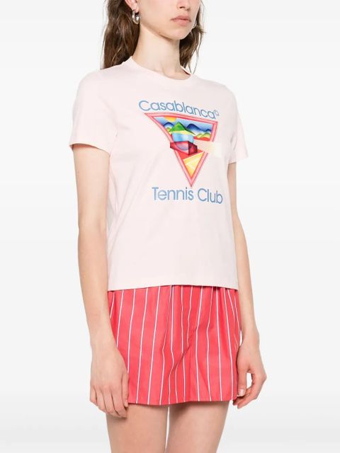 Casablanca Tennis Club graphic-print t-shirt - Pink - zdjęcie produktu nr 2