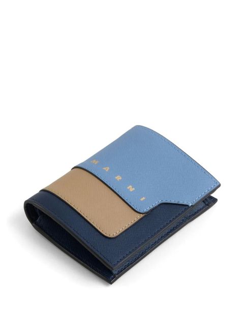 Marni bi-fold leather wallet - Blue