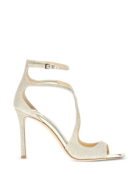 Jimmy Choo Azia 95 ankle-strap pumps - Gold - zdjęcie produktu nr 1