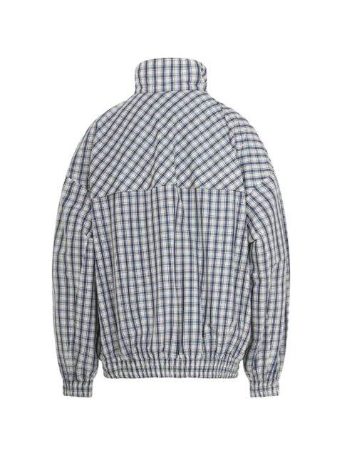 Prada checked-pattern zip-fastening jacket - Blue - zdjęcie produktu nr 2