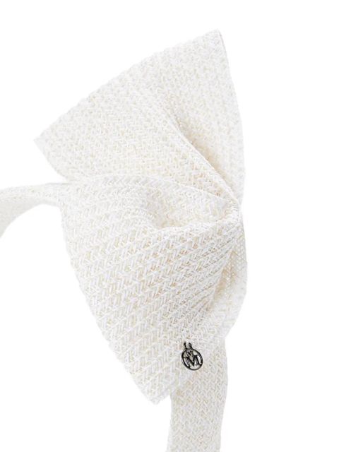 Maison Michel Beth interwoven design headband - White - zdjęcie produktu nr 2