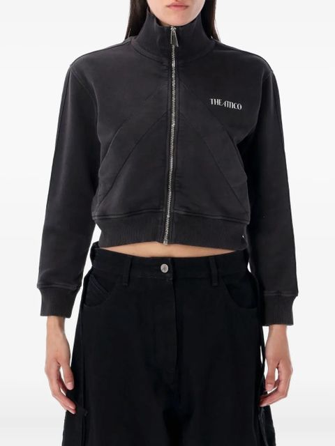 The Attico zip-front panelled fleece top - Black - zdjęcie produktu nr 1