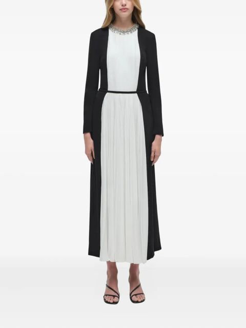 Simkhai embellished pleated midi day dress - White