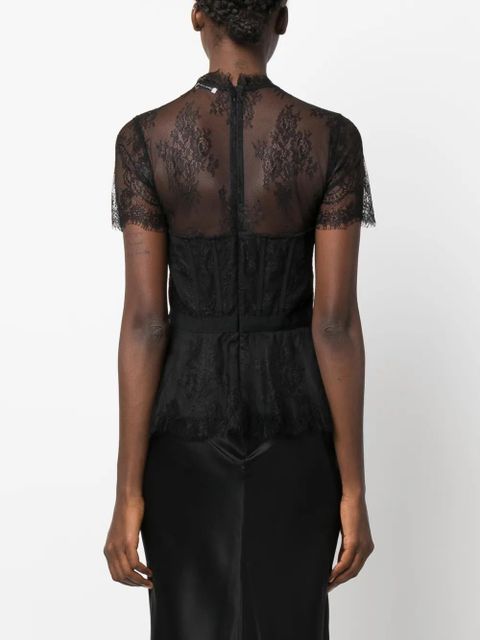 Simkhai lace-embellished corset top - Black