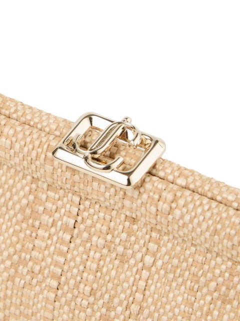 Jimmy Choo Skylar logo-plaque clutch bag - Neutrals