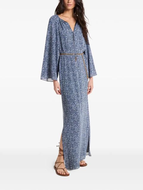 Michael Kors floral-print v-neck kaftan - Blue - zdjęcie produktu nr 1